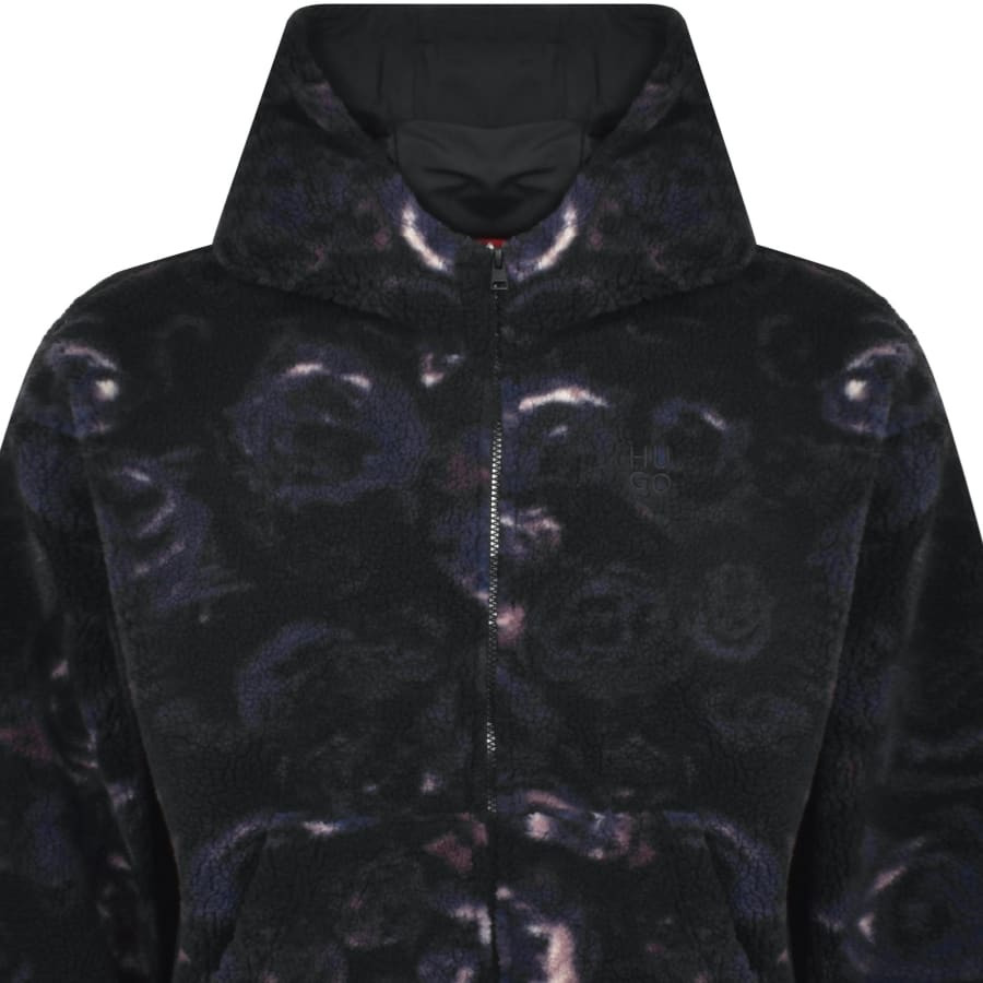 Hugo Dedirose Oversized Full Zip Hoodie Black male Medium